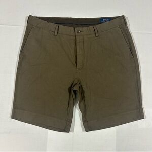 Polo Ralph Lauren Men 36 Chino Straight Fit Shorts Pima Cotton Golf Green Modern